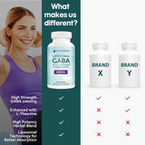 Suplementos liposomales GABA de 1000 mg con L-teanina