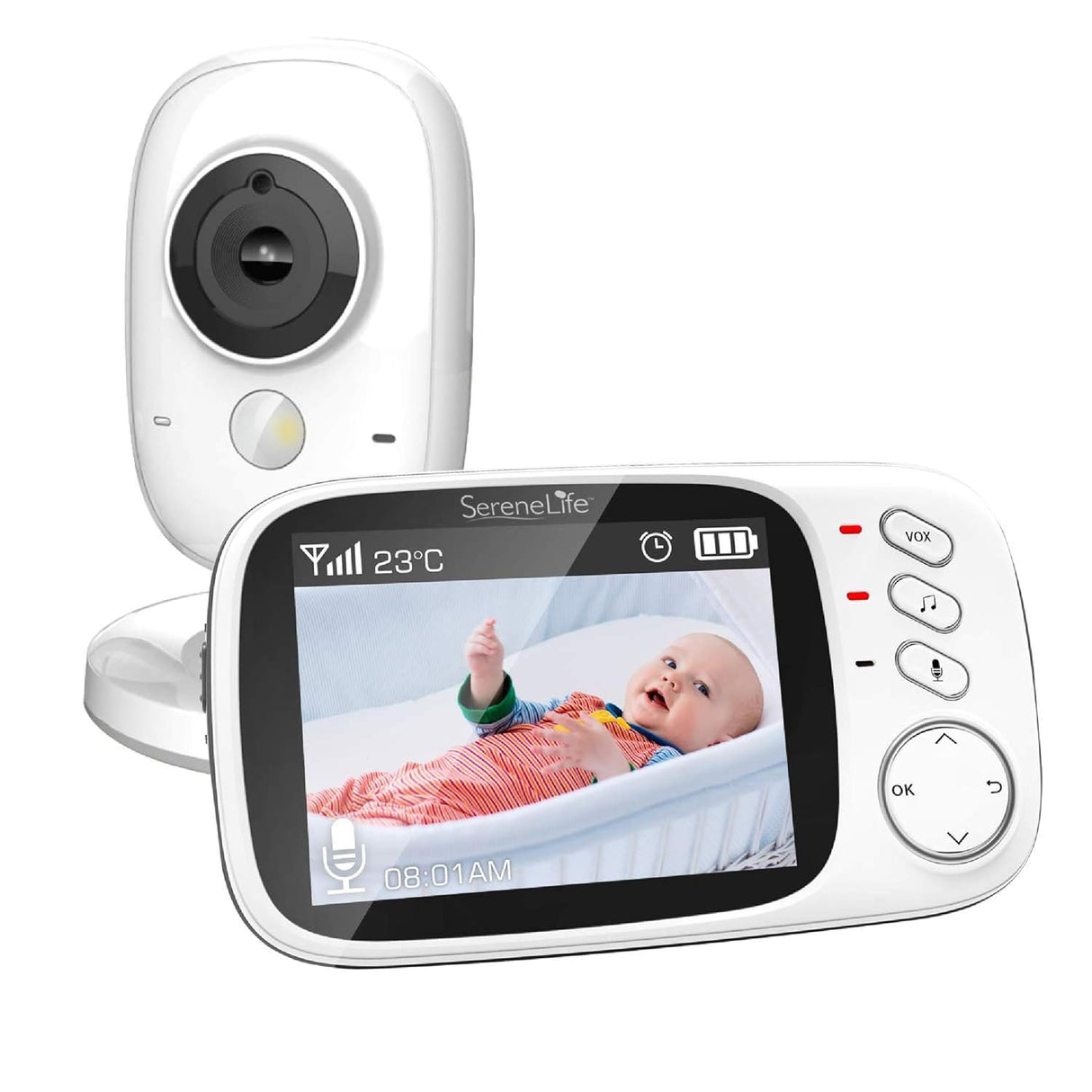 Monitor para bebe Con Visión nocturna SERENELIFE SLBCAM20