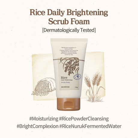 Exfoliante Facial Diario de Arroz - Hipoalergénico y Suave
