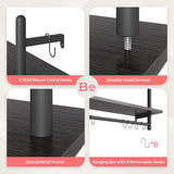 Estantes Flotantes Bestier 2 Niveles con Barra, 24 Modelo Ladder