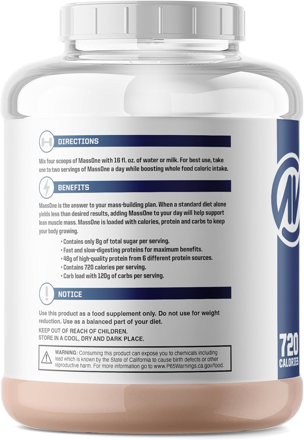 NutraOne Massone Batido de Ganancia de Peso 7 lbs.