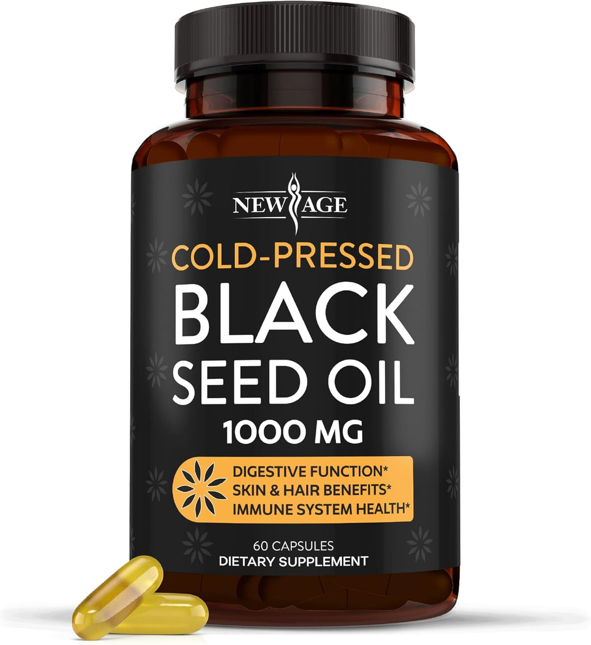 Cápsulas de Aceite de Semilla de Nigella Sativa - NEW AGE