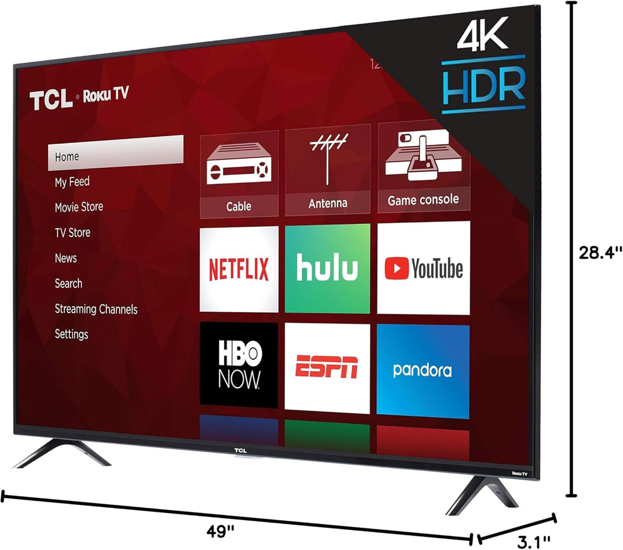 Televisor 4K Smart LED TCL 55S425 de 55 pulgadas (2019)