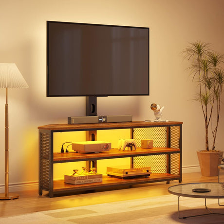 Soporte de TV Rolanstar con Montaje y Salida de Poder, Ajustable