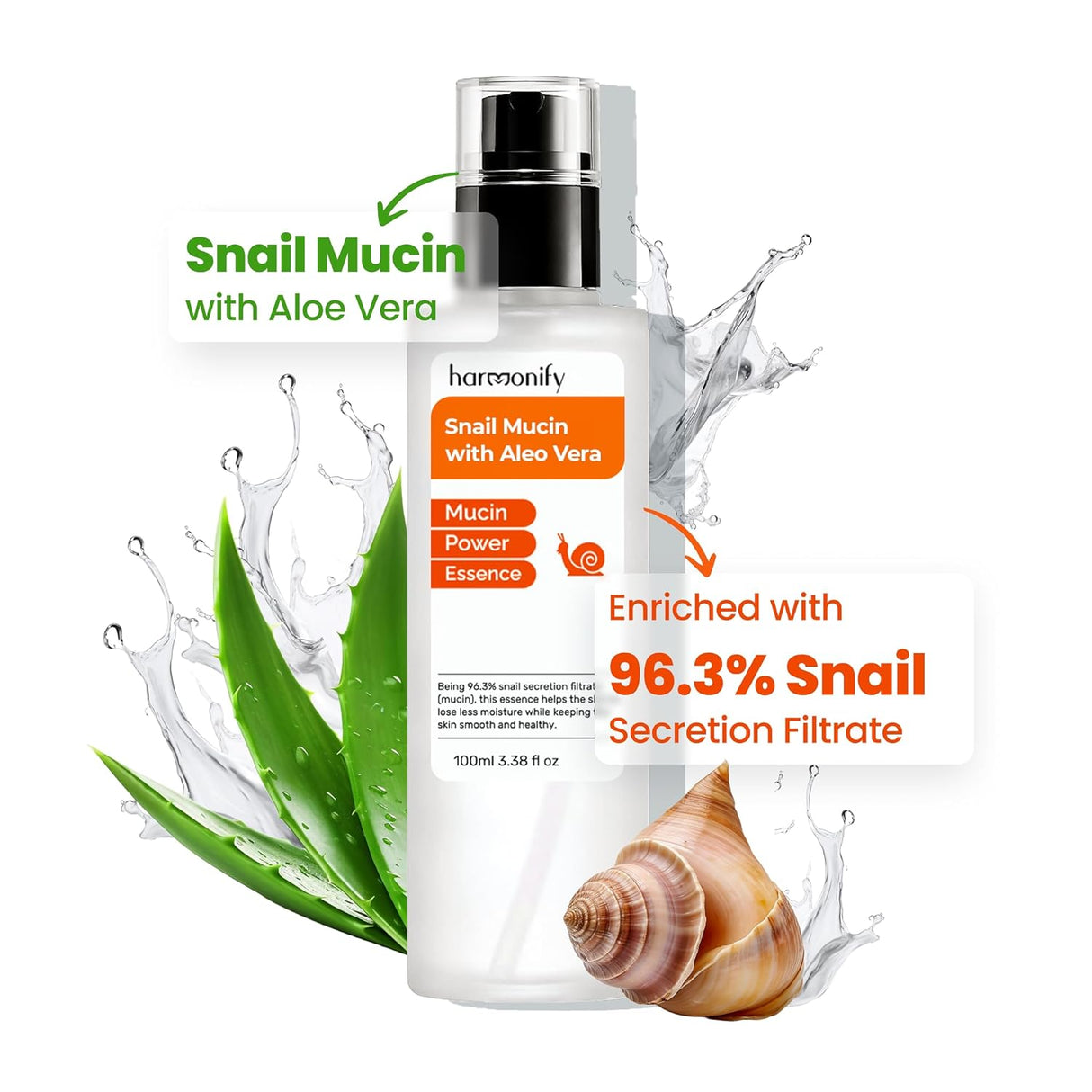 Suero Facial con Mucina de Caracol y Aloe Vera, Esencia