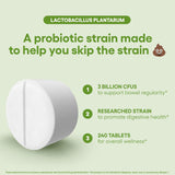 Suplemento probiótico Lactobacillus Plantarum 240 tabletas