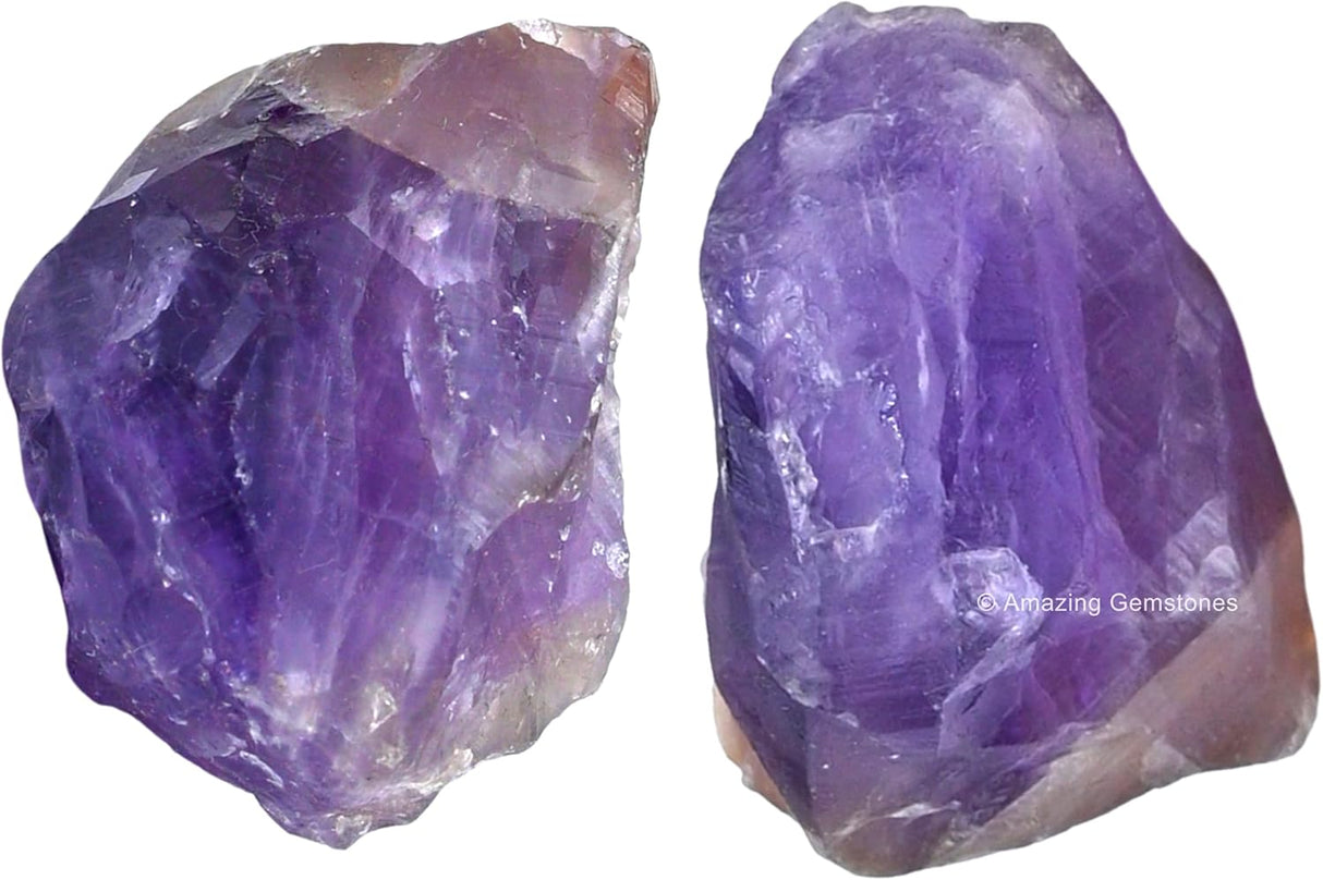 2 piezas de cristales crudos de amatista y piedras curativas