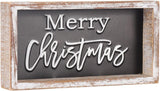 Cartel Feliz Navidad Decoración Navideña para Estantes,Metal