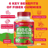 Suplementos soluble de gomita vegana con inulina
