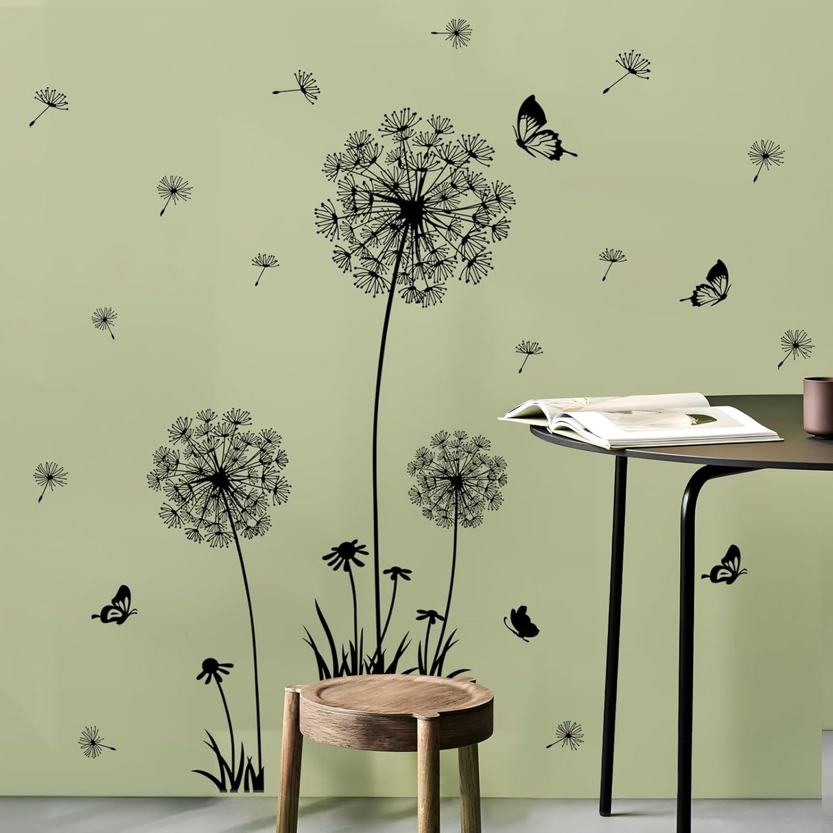 Stickers de Pared Flores y Mariposas Supzone para Decoración