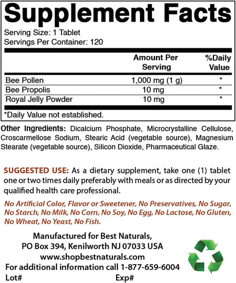 Suplementos Alimenticios Complejo de polen de abeja