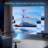 Proyector Portátil 16000L, WiFi/Bluetooth, Full HD 1080P