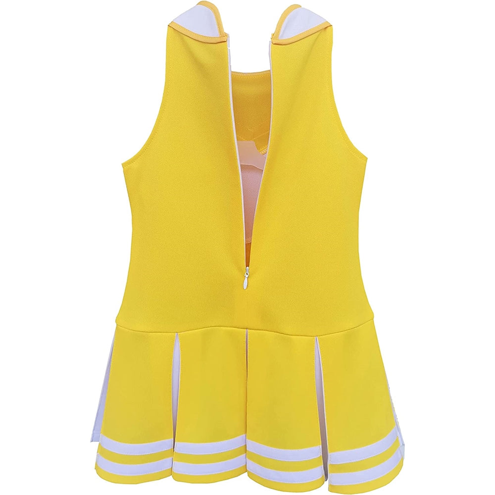 Disfraces de animadora para niñas talla S amarillo y blanco