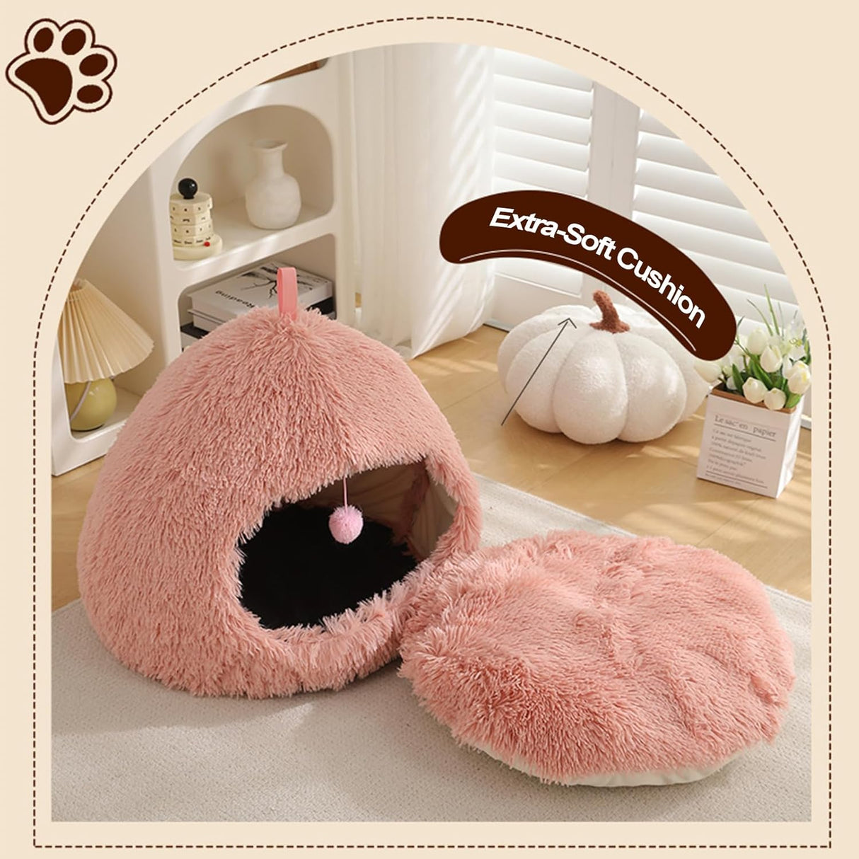 Cueva para Gatos, Marca Desconocida, Suave y Antideslizante, 18”×18”