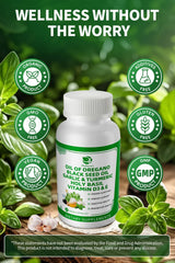 Aceite de Orégano Orgánico con Semilla Negra, 2 Meses
