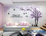 Vinilos 3D de Árbol y Aves, Decoración Hogar M-98X51in
