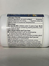 SueñoFácil Diphenhydramina 50mg, 220 Softgels, Sin hábito