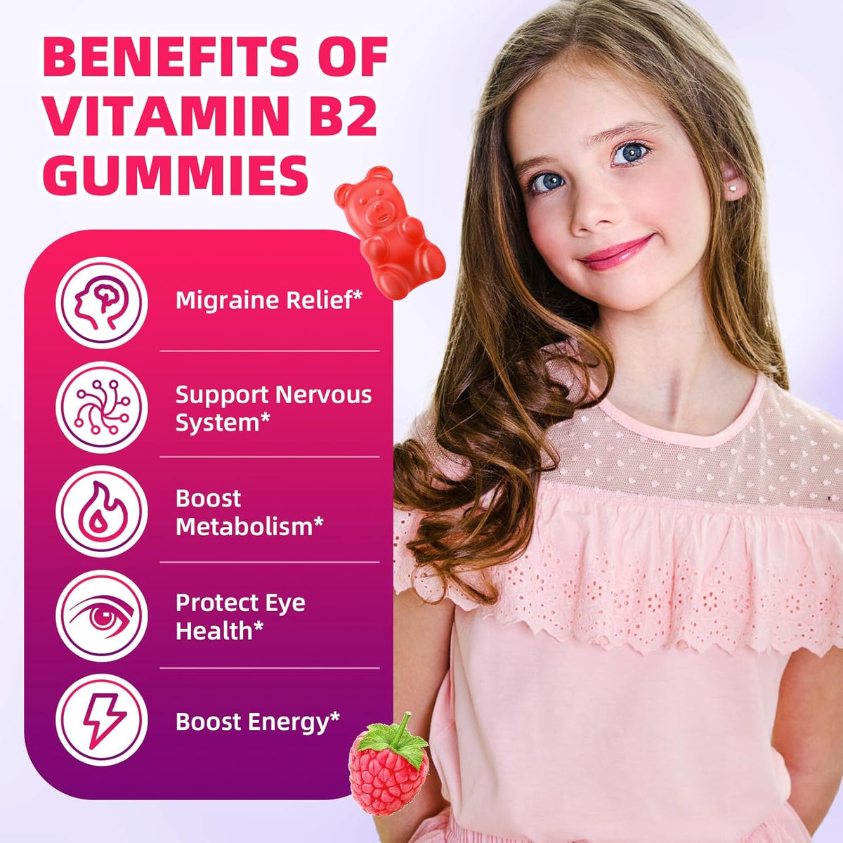 Gomitas de Vitamina B2 para niños y adultos, VIT B2 120