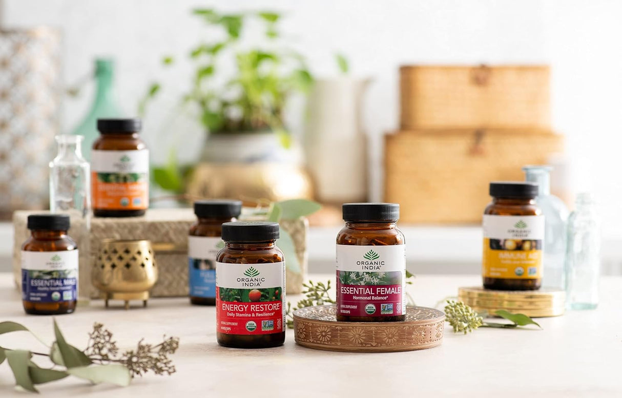 ORGANIC INDIA Suplemento herbario esencial femenino  90 cáp