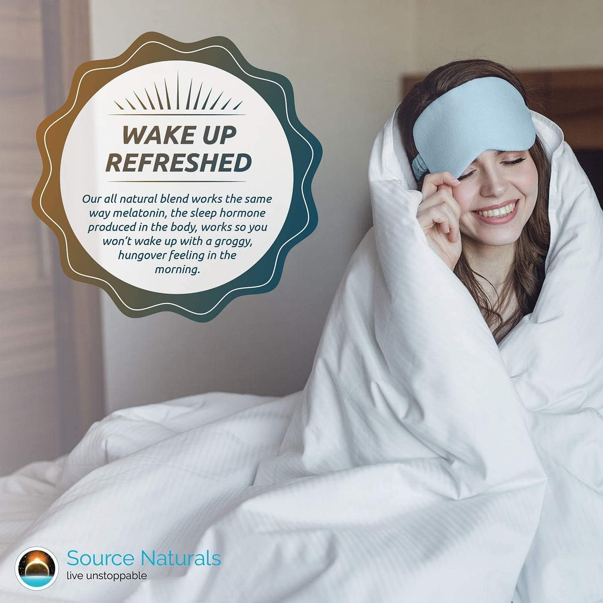 Source Naturals  suplemento para dormir 2.5 mg  sabor a menta