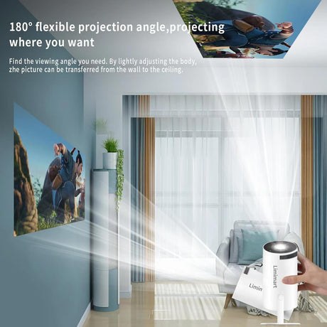Mini Proyector 4K 5G WIFI, Sonido 360, Bluetooth - Smart Projector