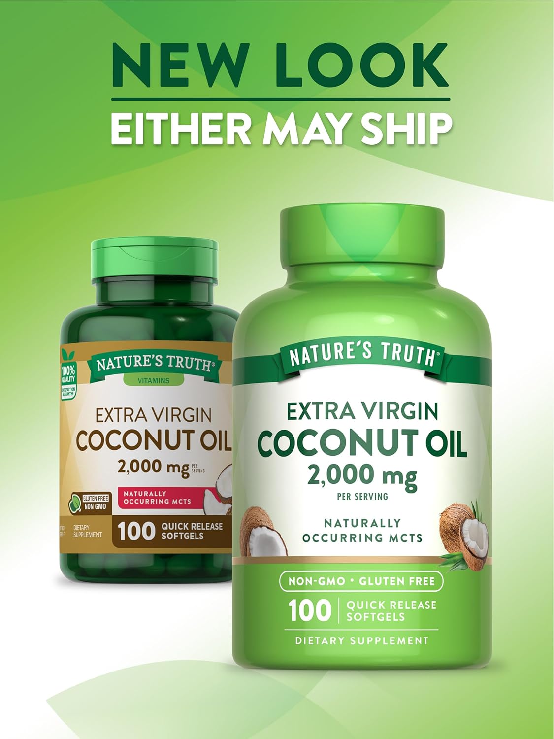 Suplemento de Aceite de Coco | Nature's Truth | 100 Softgels