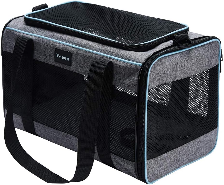 Transportín Vceoa 17.5x11x11 para gatos y perros hasta 16 lbs