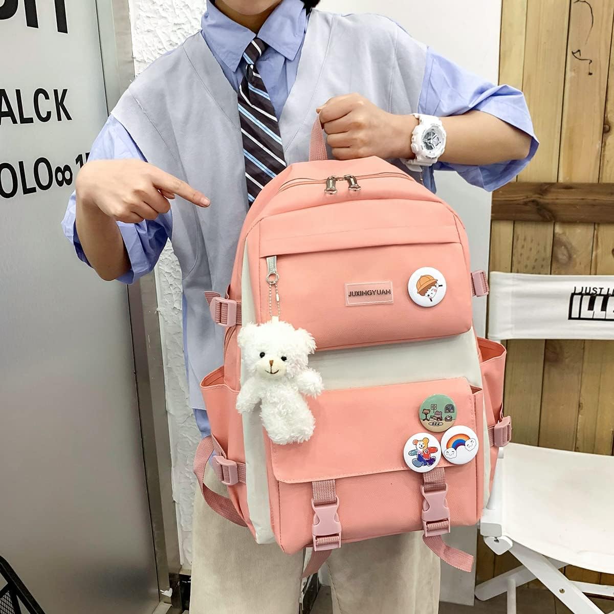 Mochilas Juego de 5 mochilas estéticas de gran capacidad