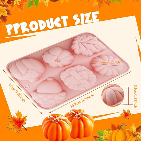 Moldes de Silicona 3D Otoño, Ideal para Halloween y Acción de Gracias