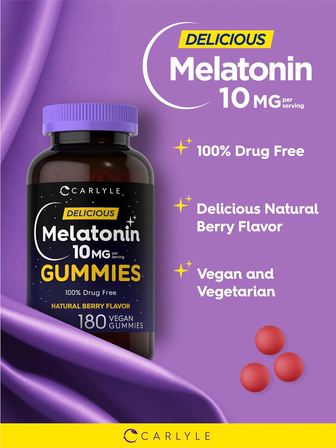 Carlyle Gomitas sleep profundo de 10 mg | 180 unidades |
