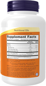 Suplementos de Aceite de Linaza 1,000 mg NOW Foods, 100 Softgels
