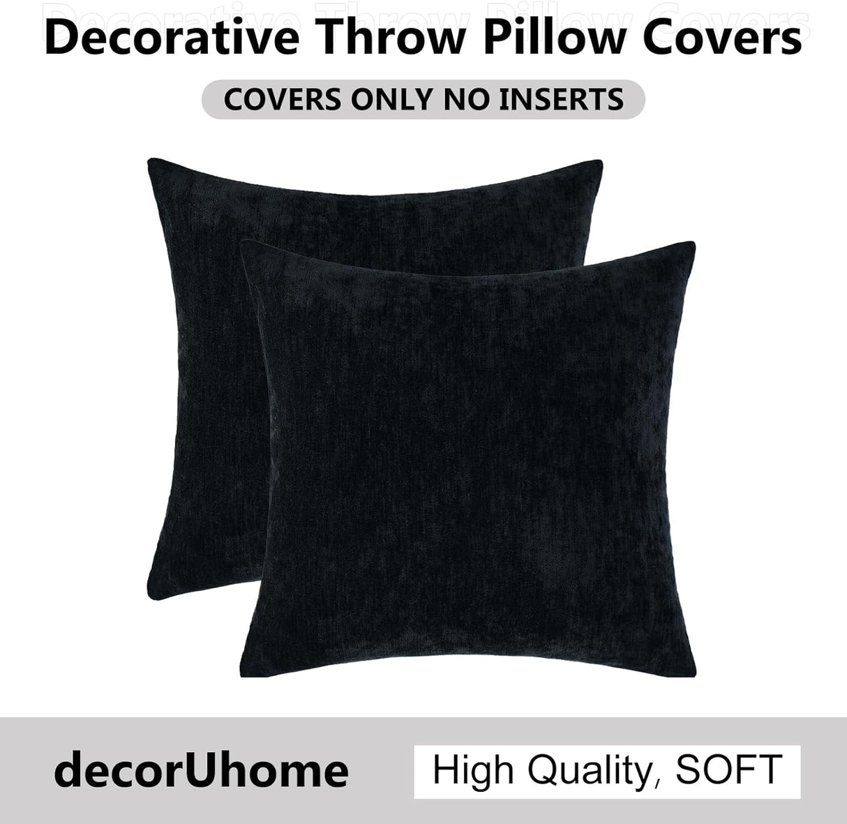 Fundas de Cojín Decorativas 18x18 decorUhome, Set de 2