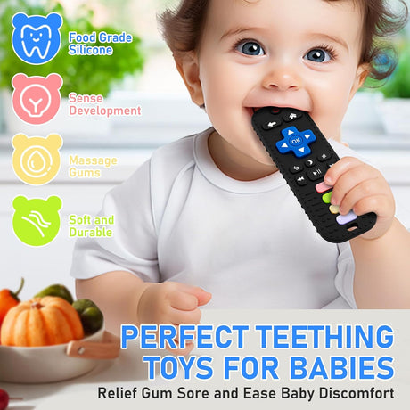 Juguete de Morder para Bebé, Silicona, BPA Libre, Control Remoto