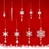 Adornos Navideños UPINS, 20Pcs Copos de Nieve Acrílicos