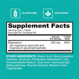 Qunol Magnesio Glicinato Complejo, 250mg, 90 cápsulas