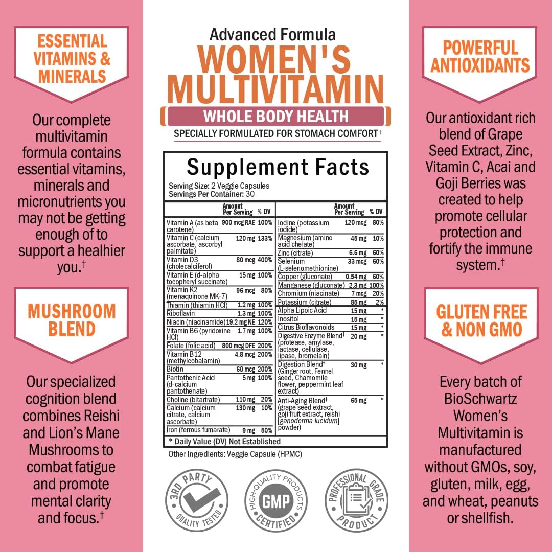 Multivitamínico para mujeres con vitamina D3 - Apoyo inmunitario