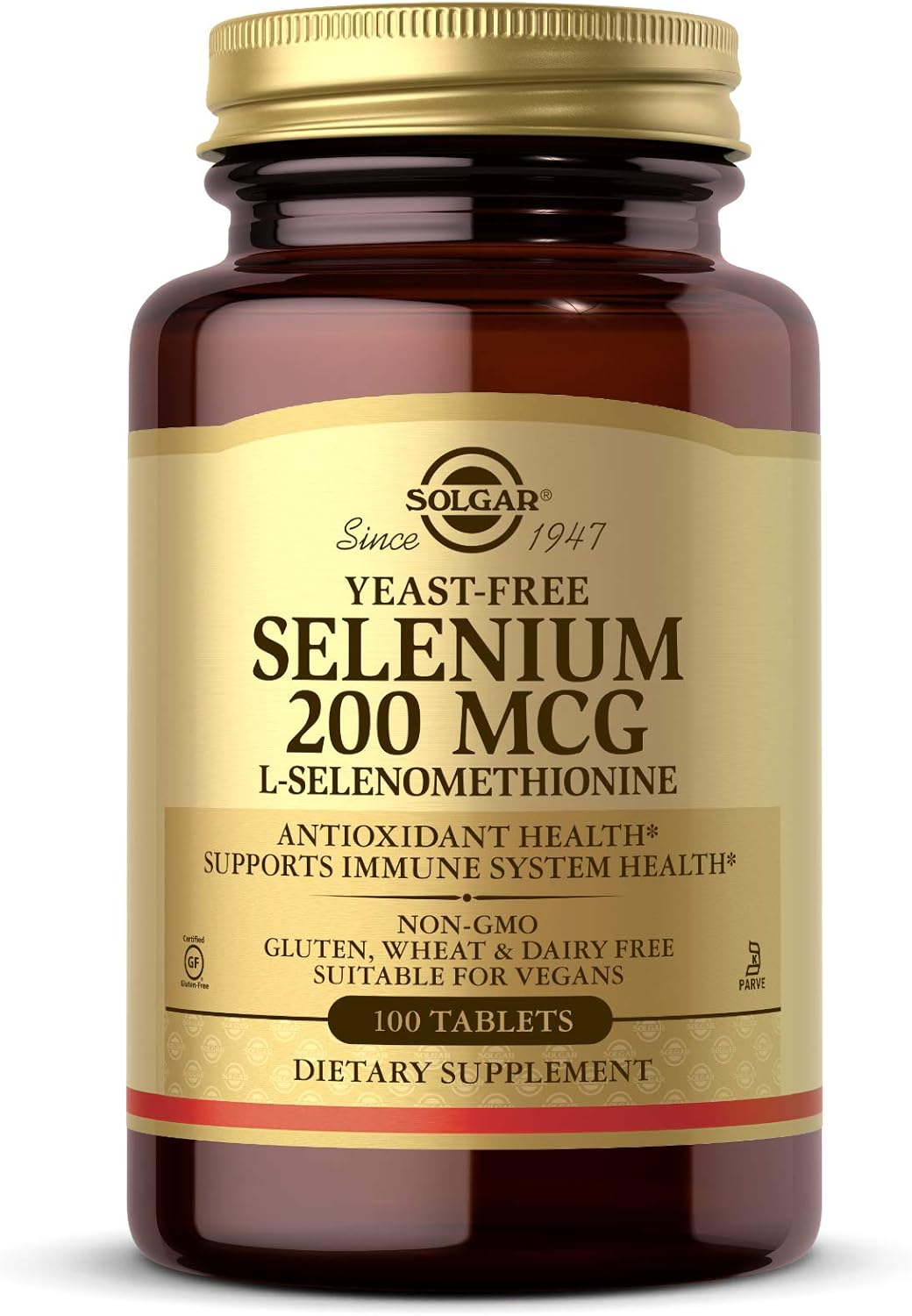 Suplemento Solgar Selenio libre de levadura 200 mcg