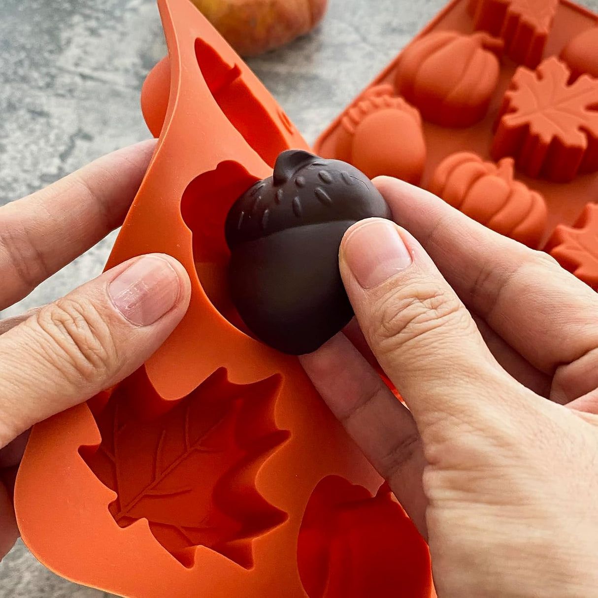 Molde de Silicona 3D Calabaza 2PCS Otoño Decoración Repostería