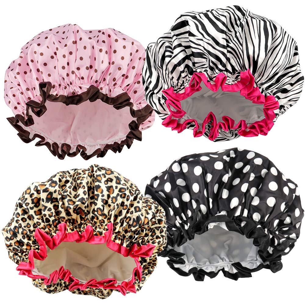 Gorro de Ducha TCOTBE, Reutilizable, Doble Capa Impermeable