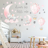 Pegatinas de Pared Elefante, Dream Big, Globo Aerostático