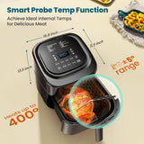Freidora de aire Nuwave Brio 10 en 1, 6 QT, 1800W, 100 recetas