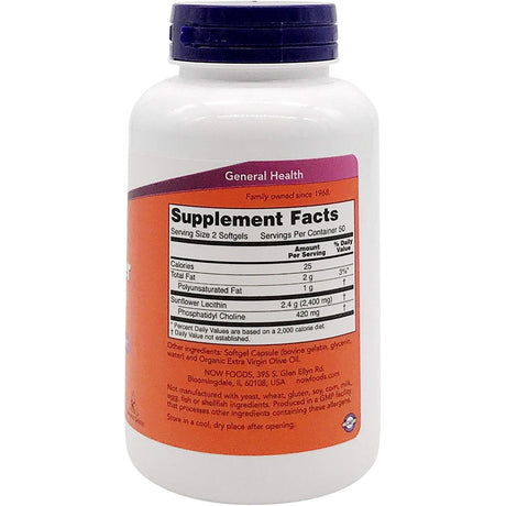 Suplementos  Lecitina de girasol 1200 MG 100 unidades