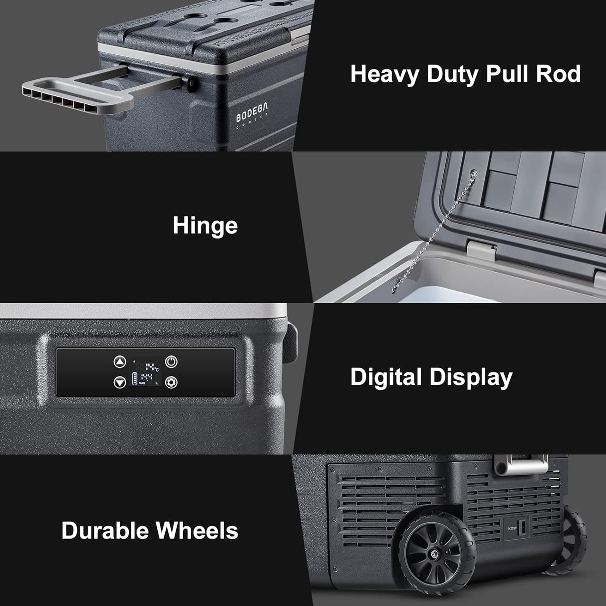 Refrigerador de coche de automóvil portátil RV con control