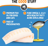 Aceite de pescado 100 % puro, con omega 3, 6 y 9 para perros y gatos, 32 onza