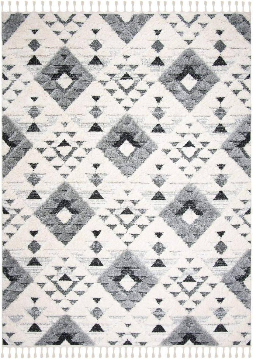 Alfombra Shag Marroquí con Flecos, Diseño Boho, Modelo MTS688F
