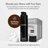 tinte para el cabello para hombres,(marrón negro),True Sons