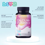 Suplemento Gomita Calcio y vitamina D3  salud ósea  60 und