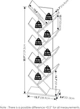 Estantería estilo árbol, 9 niveles, madera de roble francés
