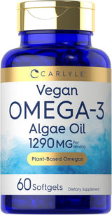 Carlyle Omega 3 Vegano 1290mg 60 Cápsulas