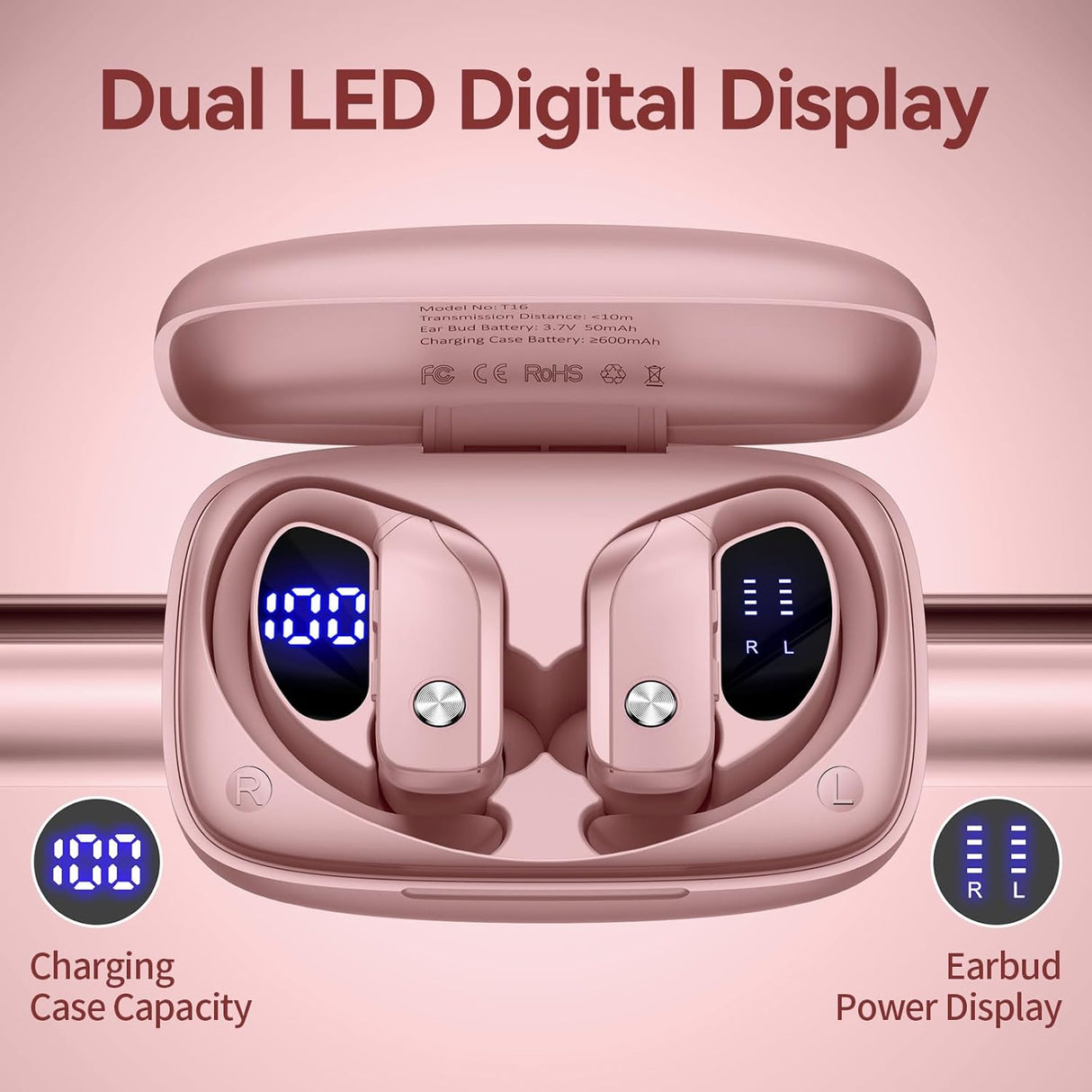 Auriculares Inalámbricos Bmani Bluetooth 48hrs con Micrófono